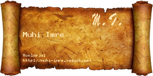 Muhi Imre névjegykártya